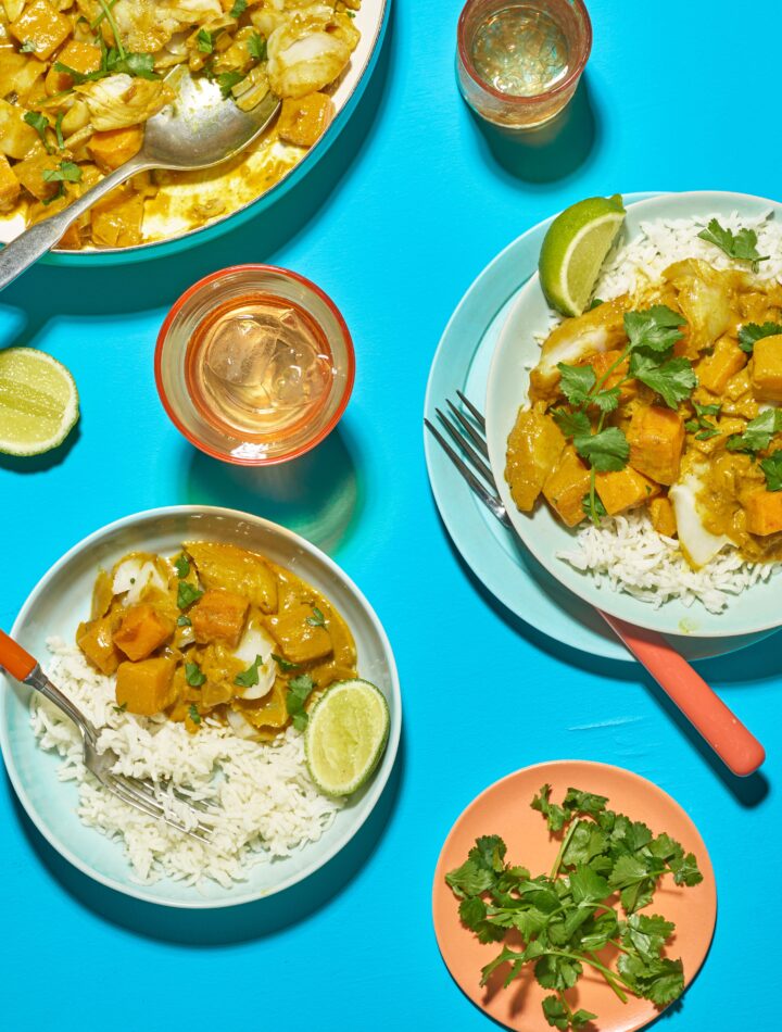 https://www.pontalo.net - Coconut fish curry & rice