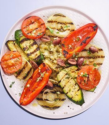 https://www.pontalo.net - Griddled vegetables with melting aubergines