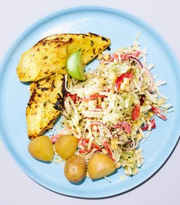 https://www.pontalo.net - Smashed chicken with corn slaw