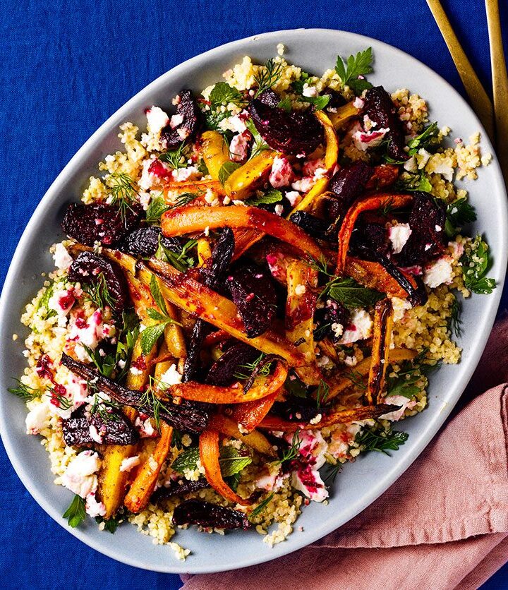 https://www.pontalo.net - Honeyed beetroot & carrot salad with feta & hazelnuts