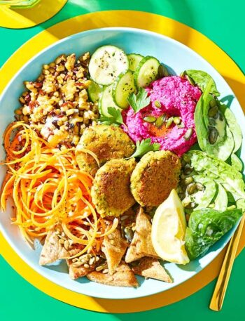 https://www.pontalo.net - Broccoli stem falafel bowl