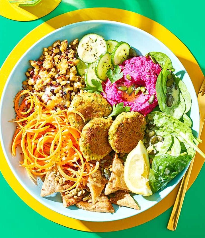 https://www.pontalo.net - Broccoli stem falafel bowl