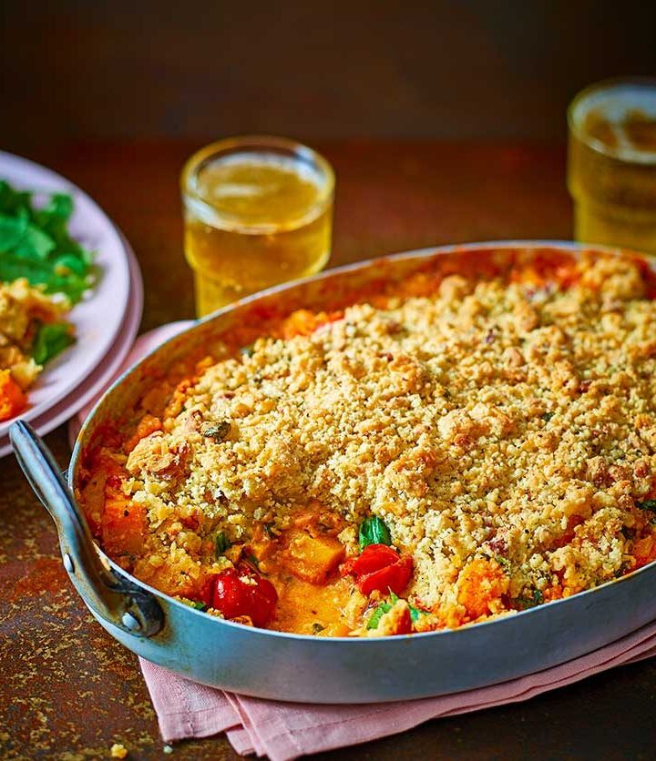 https://www.pontalo.net - Butternut squash & cherry tomato crumble