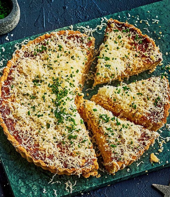 https://www.pontalo.net - Cheese & caramelised onion tart