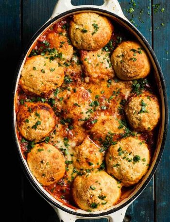 https://www.pontalo.net - Chicken arrabbiata stew & parmesan dumplings