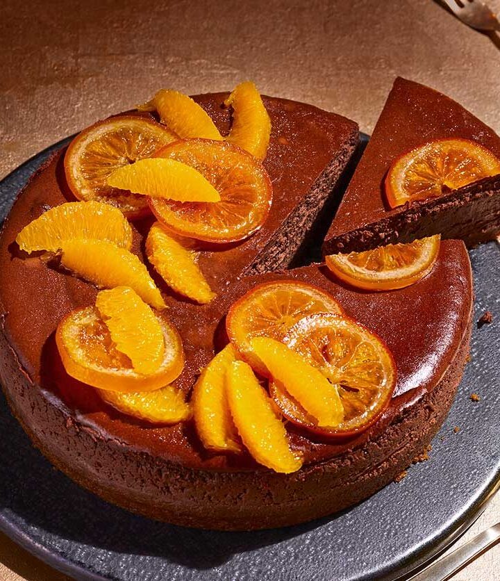 https://www.pontalo.net - Chocolate orange baked cheesecake