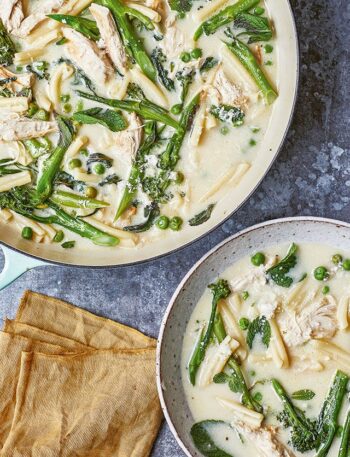 https://www.pontalo.net - Creamy one-pan chicken & broccoli pasta