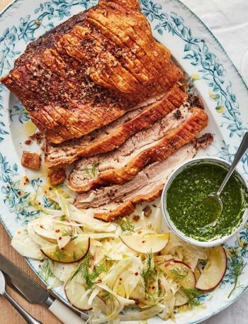 https://www.pontalo.net - Crispy crackled pork belly with fennel & apple slaw