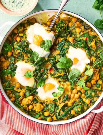 https://www.pontalo.net - Dhal poached eggs with herby raita