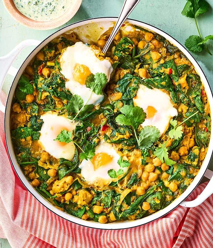 https://www.pontalo.net - Dhal poached eggs with herby raita