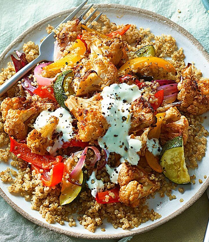 https://www.pontalo.net - Fennel-roasted cauliflower with quinoa