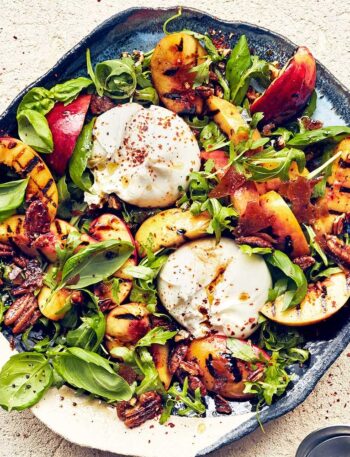 https://www.pontalo.net - Grilled nectarine & burrata salad