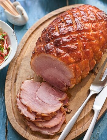 https://www.pontalo.net - Gochujang & ginger beer glazed holiday ham