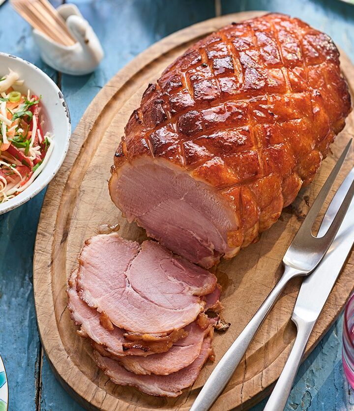 https://www.pontalo.net - Gochujang & ginger beer glazed holiday ham