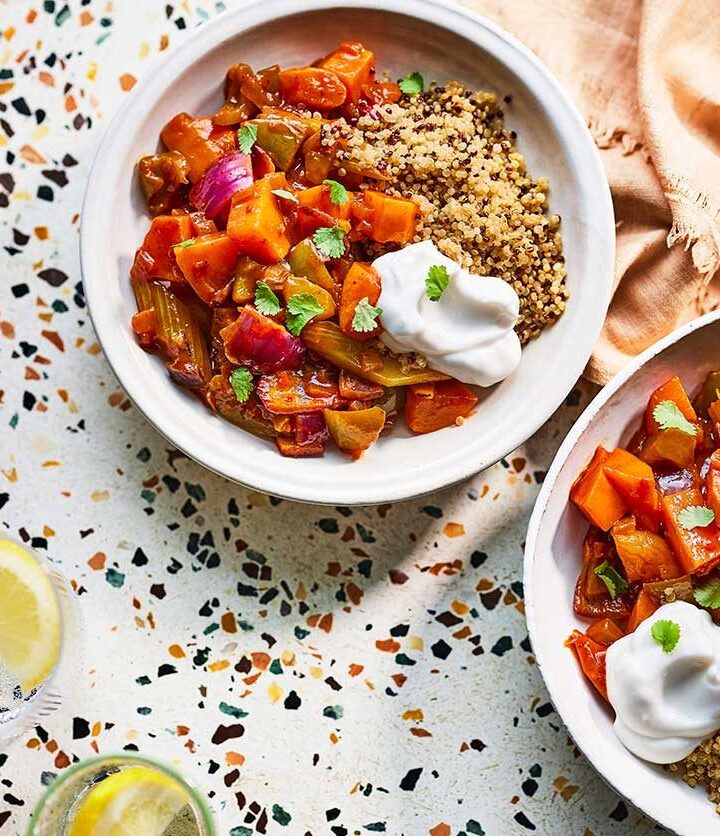 https://www.pontalo.net - Harissa vegetables with quinoa