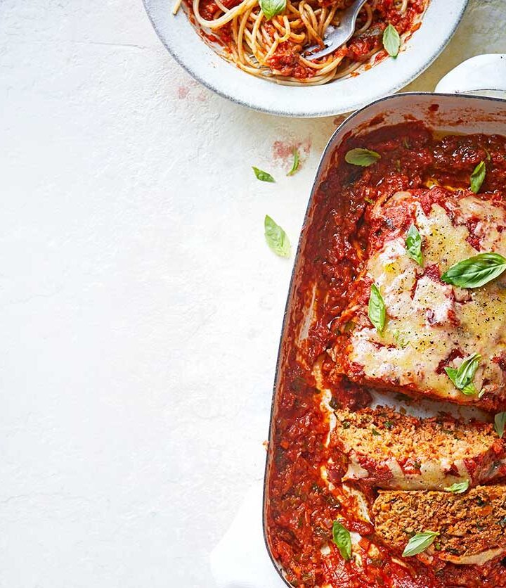 https://www.pontalo.net - Healthy meatloaf with spaghetti sauce