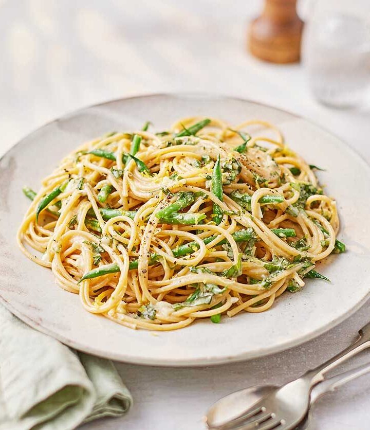 https://www.pontalo.net - Lemon & green bean pasta