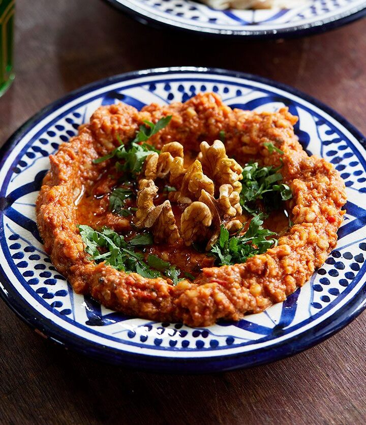 https://www.pontalo.net - Muhammara (red pepper & walnut dip)