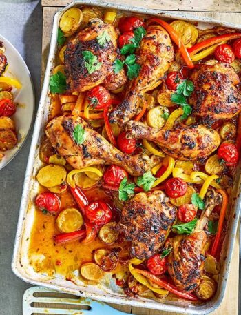 https://www.pontalo.net - One-pan piri piri chicken dinner