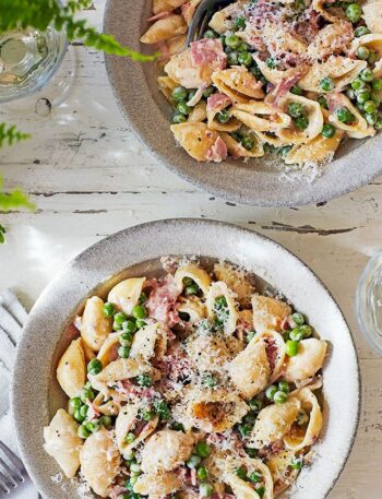 https://www.pontalo.net - Pea & ham pasta