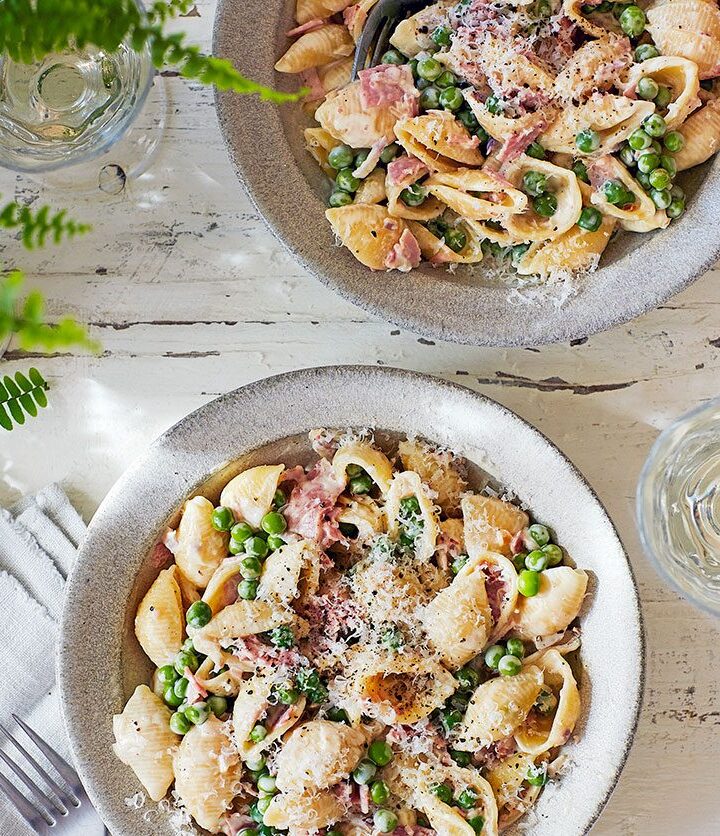 https://www.pontalo.net - Pea & ham pasta