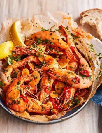 https://www.pontalo.net - Paper bag prawns with sherry