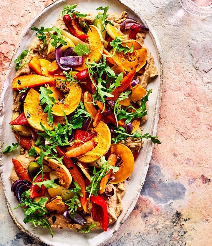 https://www.pontalo.net - Roast squash & hummus winter salad