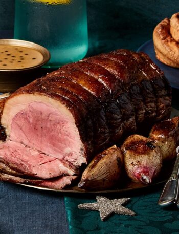 https://www.pontalo.net - Porcini-buttered roast beef sirloin with pickled peppercorn sauce