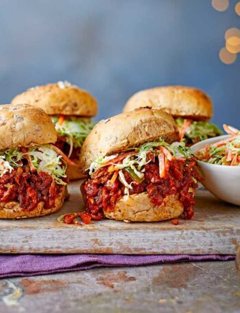 https://www.pontalo.net - Sloppy joes with brussels sprout slaw