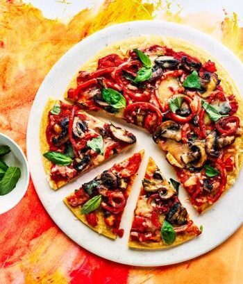 https://www.pontalo.net - Pepper & mushroom socca pizza