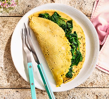 https://www.pontalo.net - Vegan spinach omelette