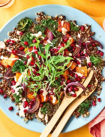 https://www.pontalo.net - Vegan roast spiced squash salad with tahini dressing