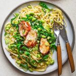 https://www.pontalo.net - Sticky hoisin pork fillet with sesame greens & noodles