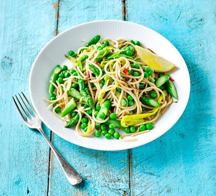 https://www.pontalo.net - Asparagus & lemon spaghetti with peas