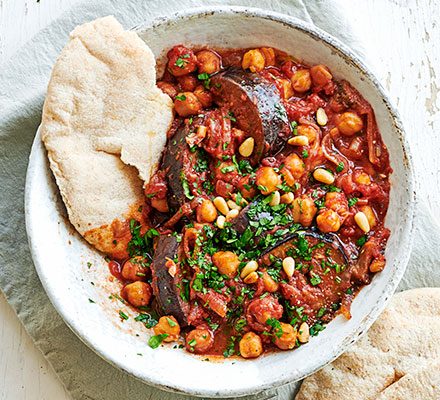 https://www.pontalo.net - Aubergine & chickpea stew