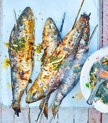 https://www.pontalo.net - BBQ sardines with chermoula sauce