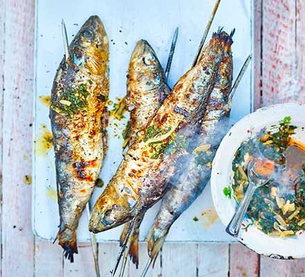 https://www.pontalo.net - BBQ sardines with chermoula sauce