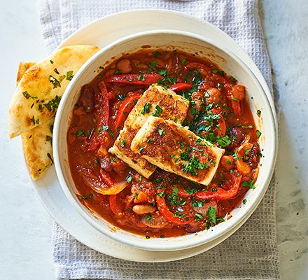 https://www.pontalo.net - Bean & halloumi stew