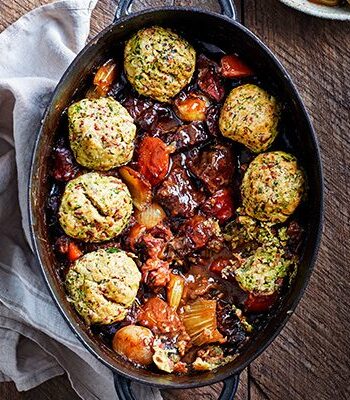 https://www.pontalo.net - Beef & Guinness stew with bacon dumplings