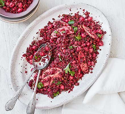 https://www.pontalo.net - Beetroot & lentil tabbouleh