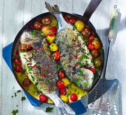 https://www.pontalo.net - Sea bream in crazy water (Orata all’acqua pazza)