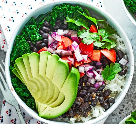 https://www.pontalo.net - Burrito bowl with chipotle black beans