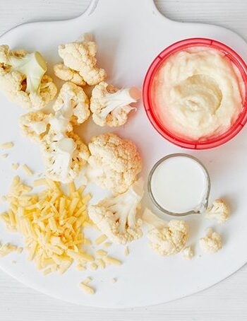 https://www.pontalo.net - Weaning recipe: Cauliflower cheese purée