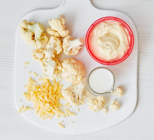 https://www.pontalo.net - Weaning recipe: Cauliflower cheese purée