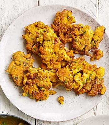 https://www.pontalo.net - Cauliflower & squash fritters with mint & feta dip