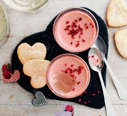 https://www.pontalo.net - Champagne & raspberry possets