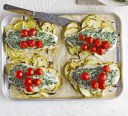 https://www.pontalo.net - Italian chicken with cream cheese & spinach