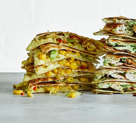 https://www.pontalo.net - Chilli corn & spring onion quesadilla