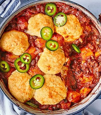 https://www.pontalo.net - Chipotle sweet potato & black bean stew with cheddar dumplings