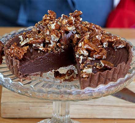 https://www.pontalo.net - Sea-salted chocolate & pecan tart